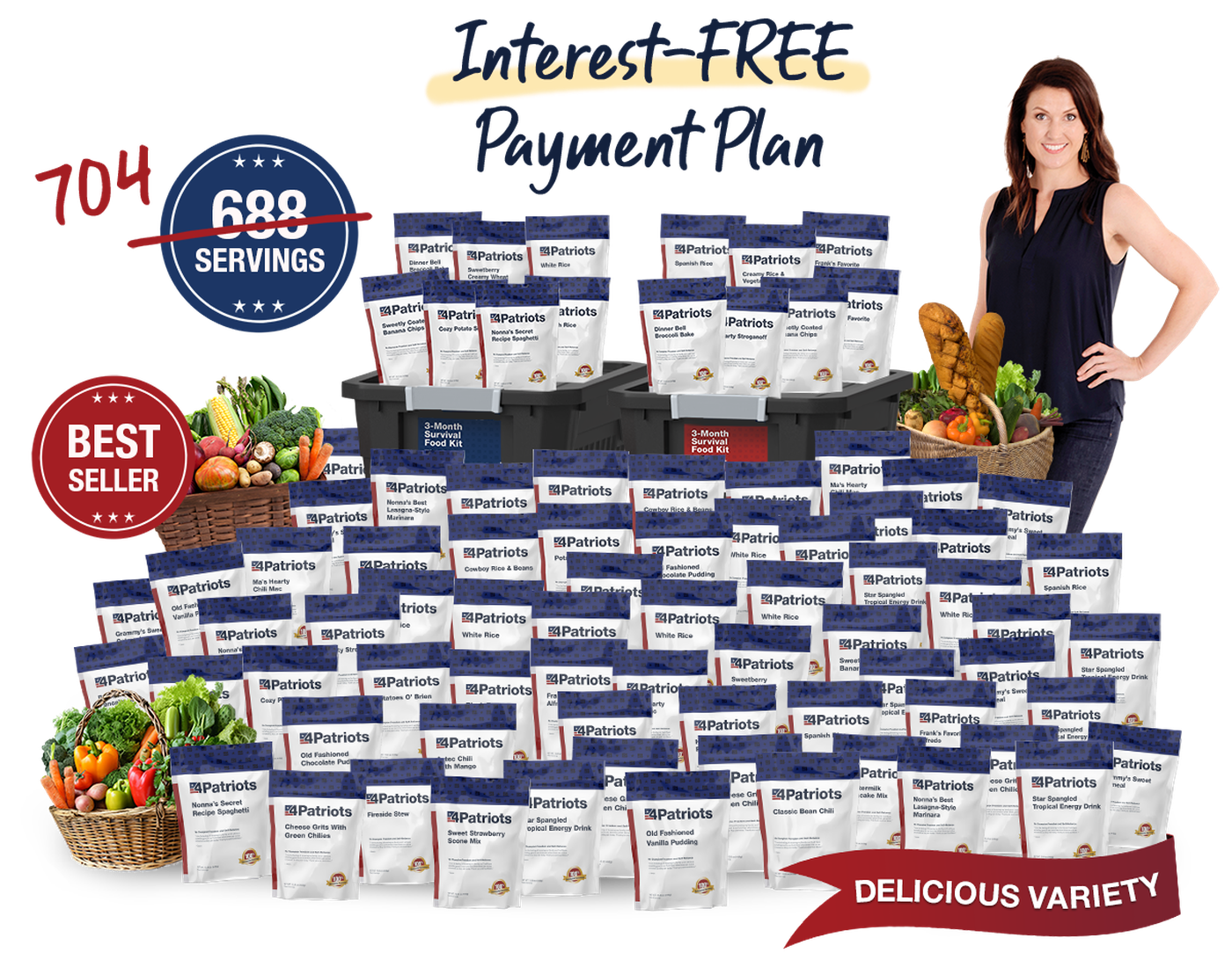 4Patriots - 3-Month Survival Food Kit
